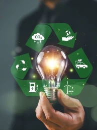 simbolul procesului de reciclare controlat de tehnologia AI